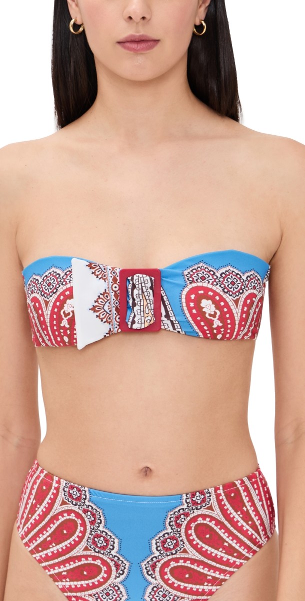 FARM Rio Jandaya Dance Bandeau Bikini Top Jandaya Dance Multicolor