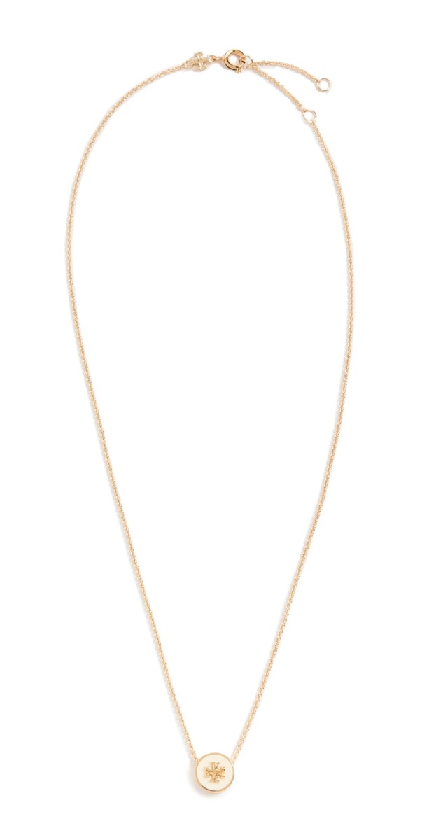 Tory Burch Pendant Necklace Tory Gold/New Ivory
