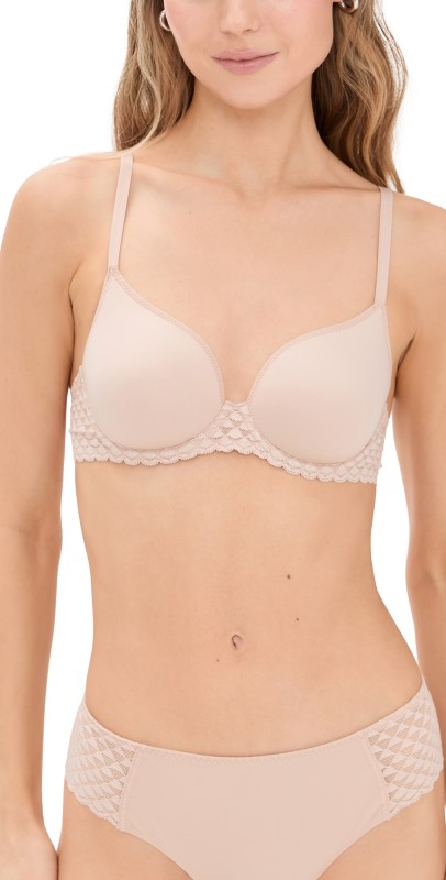 Simone Perele Subtile 3D Plunge Bra Peau Rose