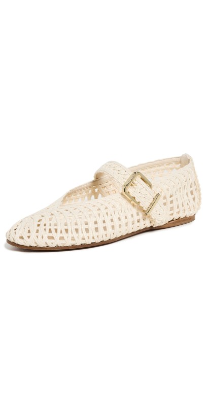 Zimmermann Reef Ballerina Flats Powder