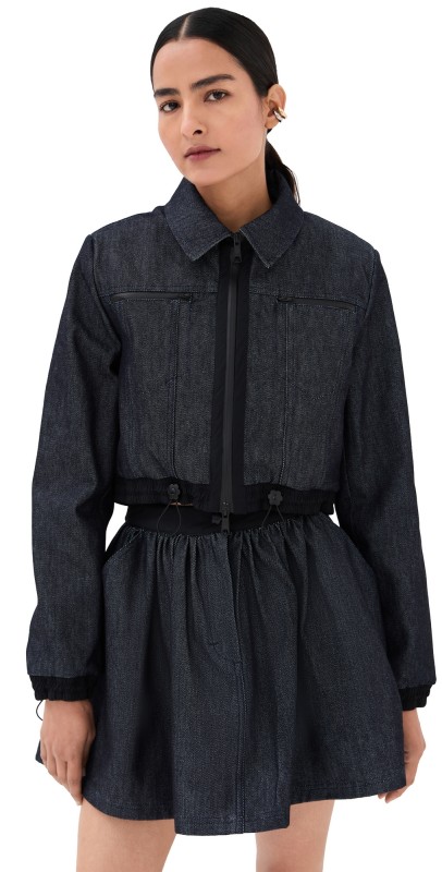 Cecilie Bahnsen Banks Denim Jacket Indigo/Black Denim