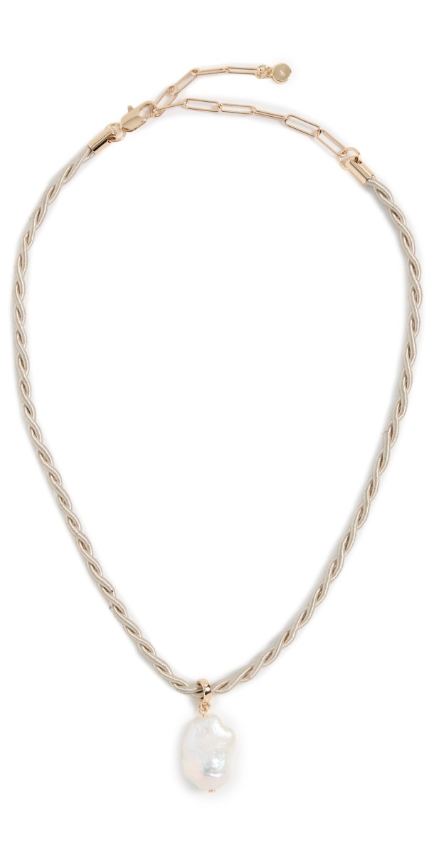 Ettika Freshwater Token Necklace Beig