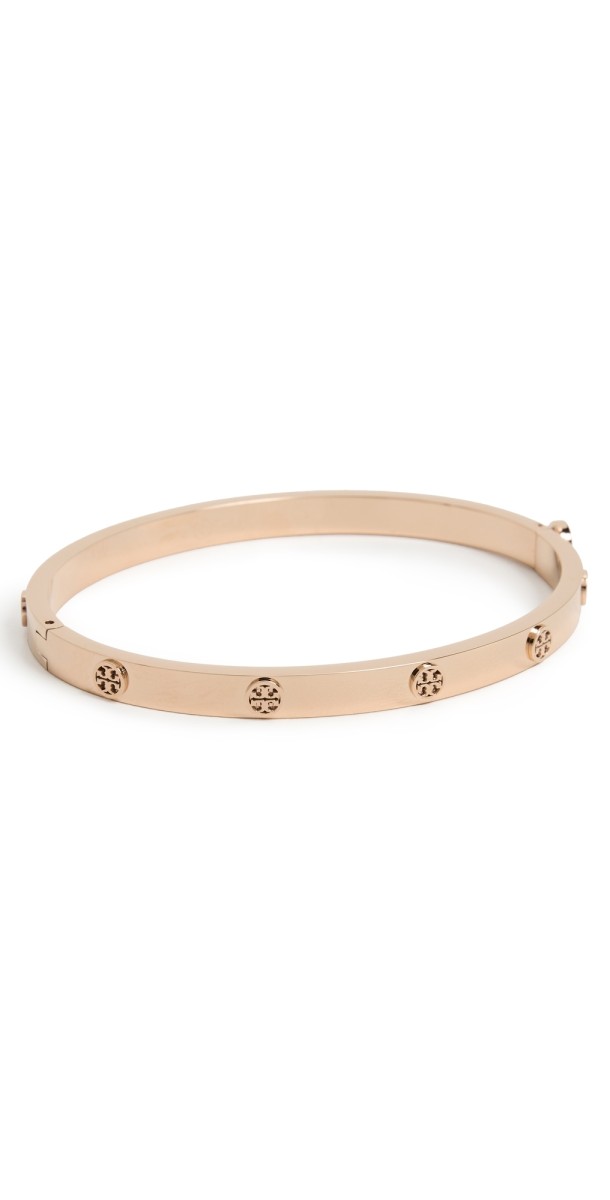 Tory Burch Miller Studs Hinge Bracelet 5mm Rose Gold