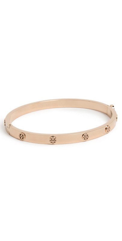 Tory Burch Miller Studs Hinge Bracelet 5mm Rose Gold
