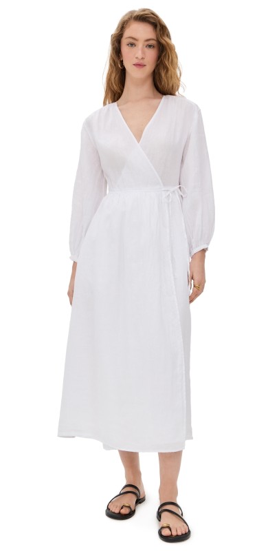 Alex Mill Lauren Dress In Linen White