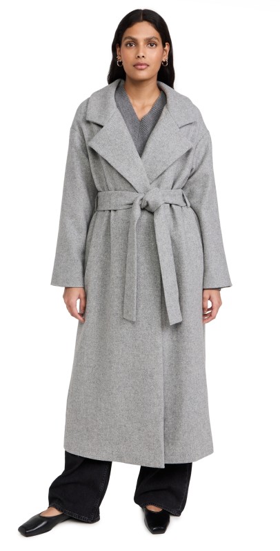 Line & Dot Damson Coat Grey