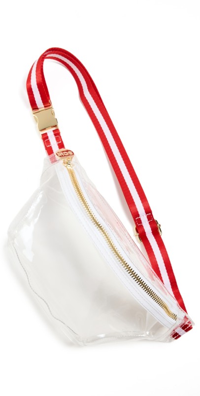 Stoney Clover Lane Clear Fanny Pack Red & Whit