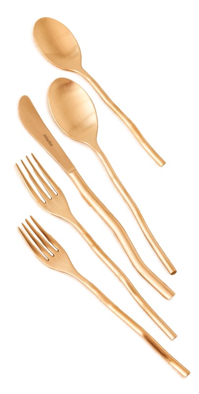 Misette Squiggle 5-Piece Cutlery Set Matte Gold