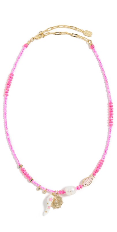 Elizabeth Cole Moana Necklace Pink