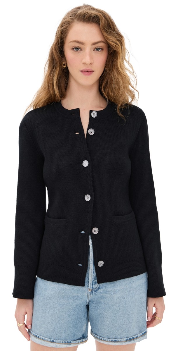 Alex Mill Provence Sweater Jacket Black