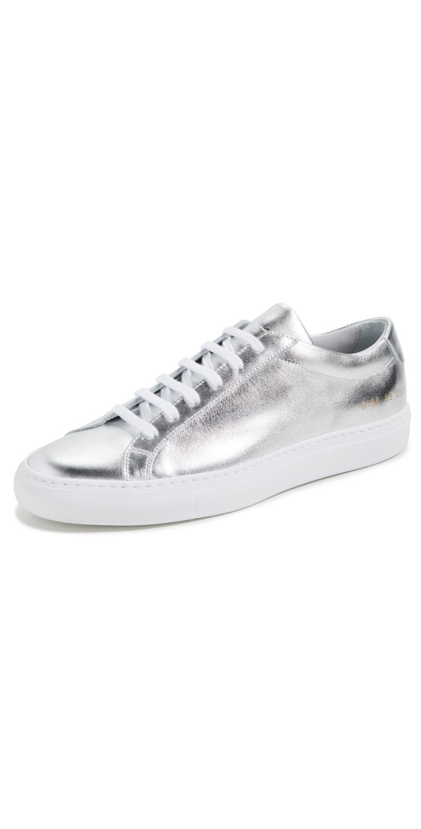 Common Projects Achillies Skinny Sneakers Silver