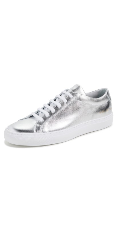 Common Projects Achillies Skinny Sneakers Silver