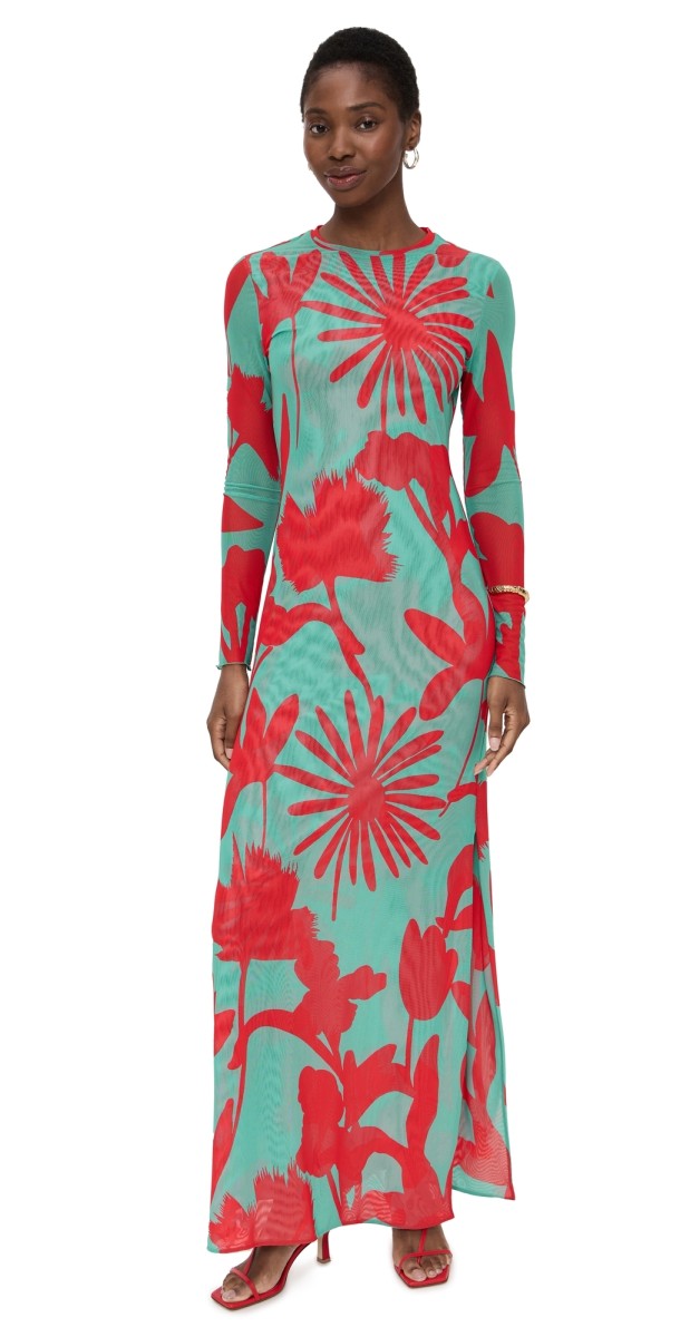 Eywasouls Malibu Scarlet Dress Bright Blossom