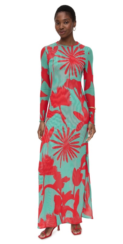 Eywasouls Malibu Scarlet Dress Bright Blossom
