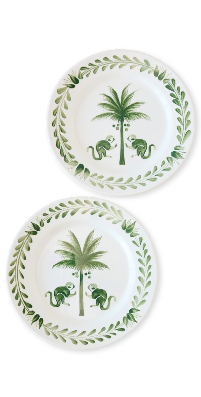 Johanna Ortiz Dark Jungle Saimiri Dessert Plates Dark Jungl