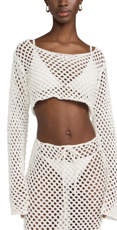 Bananhot Magen Knitted Shirt White