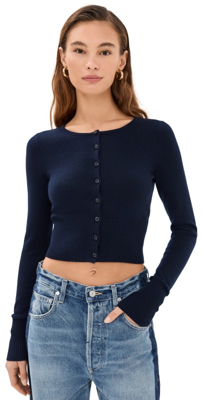 Jenni Kayne Cashmere Finley Cardigan Dark Navy