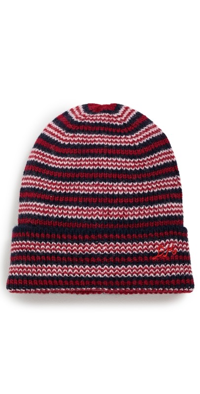 Damson Madder Striped Beanie Mult