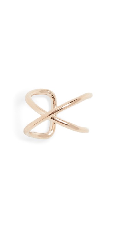 Zoe Chicco 14k Gold Thin X Wire Ear Cuff Yellow Gold