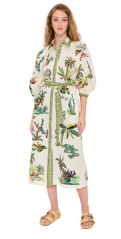 ALÉMAIS Day Dream Linen Shirtdress Cream