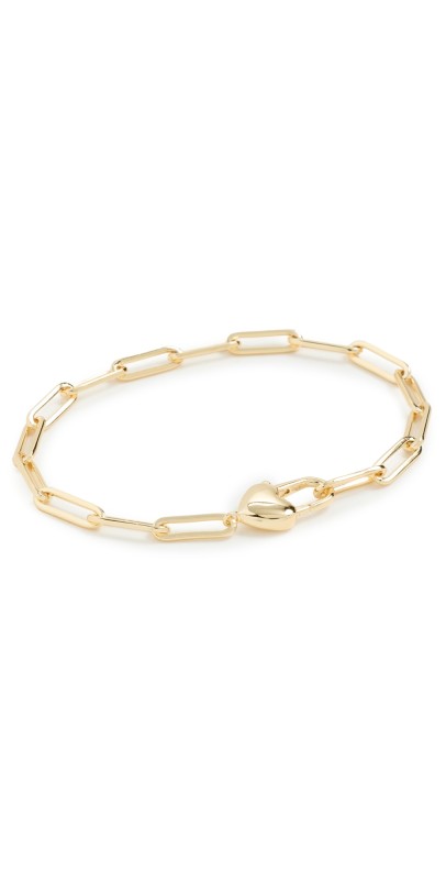 Gorjana Heart Padlock Bracelet Gold