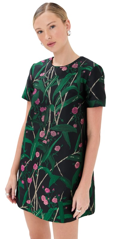 La DoubleJ Mini Swing Dress Bamboo Jacquard