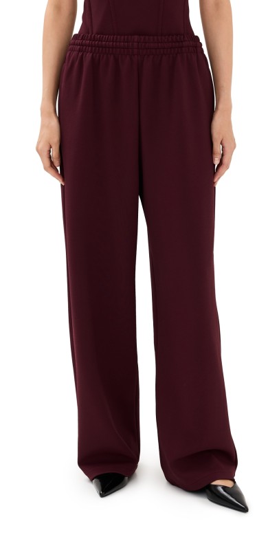 WARDROBE. NYC Semi Matte Track Pants Oxblood