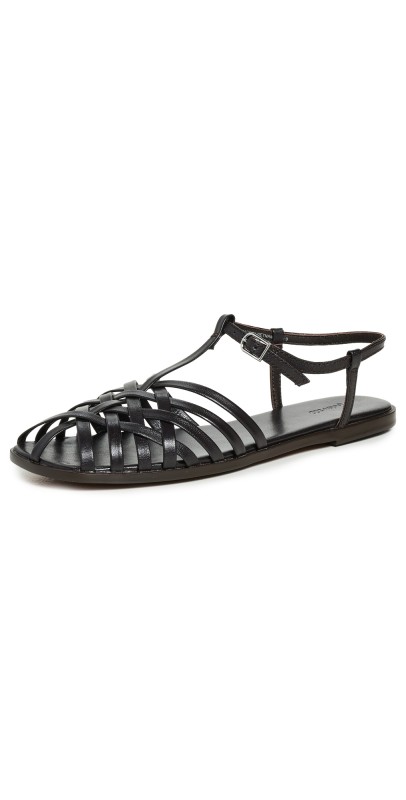 Madewell Portia Cage Sandals Dark Carob