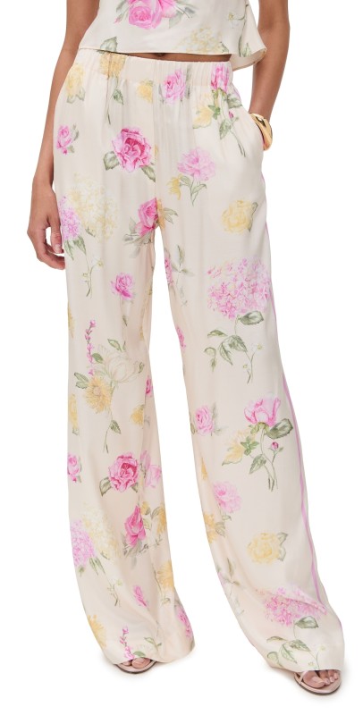 LoveShackFancy Helia Pants Sunlit Rose