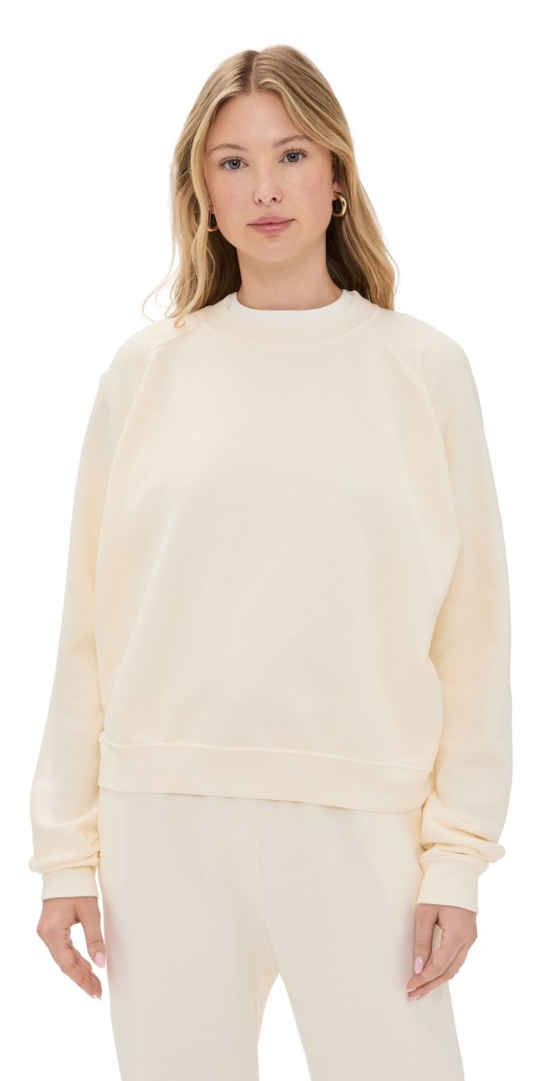 DONNI. The Eco Terry Crew Neck Creme