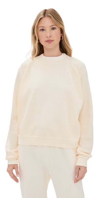 DONNI. The Eco Terry Crew Neck Creme