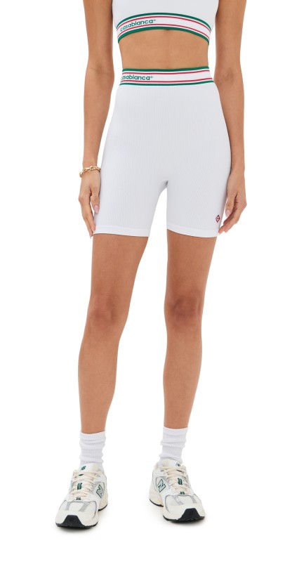 Casablanca Sports Shorts White