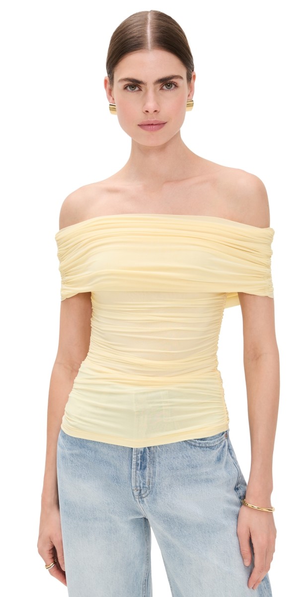 Ronny Kobo Blanchet Top Pastel Yellow