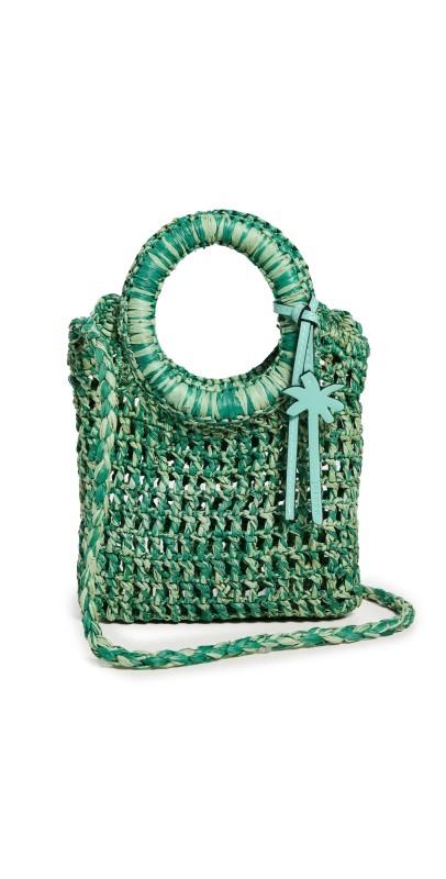 Manebi Net Crossbody Bag Emerald Melang