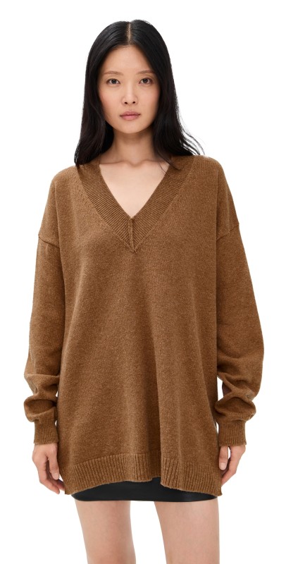 Free People Chelsea V Neck Tunic Muscavado