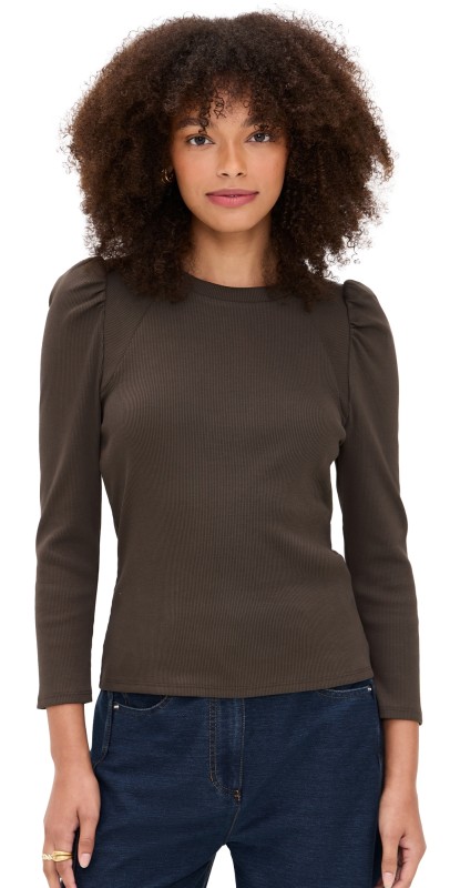 Veronica Beard Jean Delano Top Dark Umber