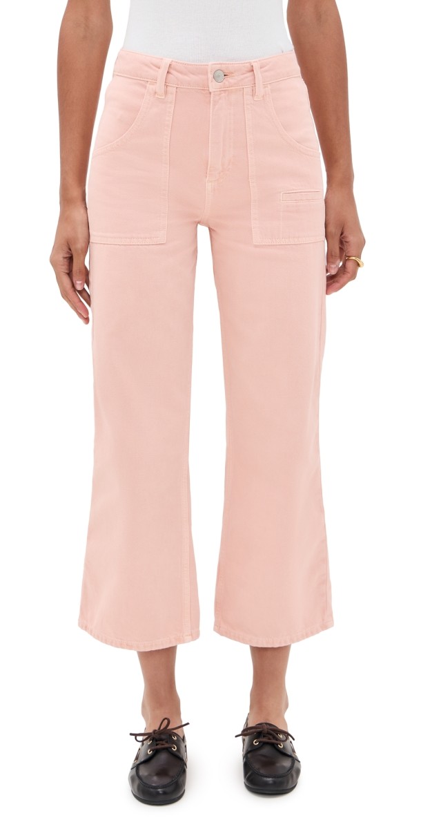 Seventy + Mochi Eden Cropped Jeans Peony Pink