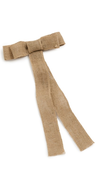 Lele Sadoughi Raffia Jane Bow Barrette Natural