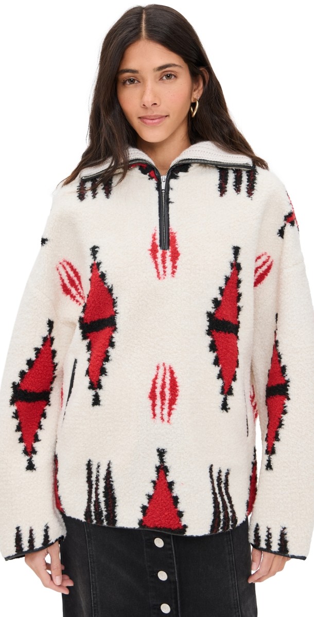 Isabel Marant Étoile Marner Pullover Ecru/Red
