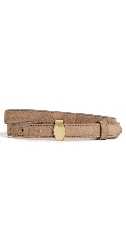 Veronica Beard Suede Dash Belt Bark