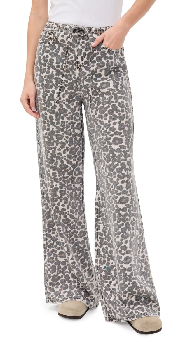 Splendid Lounge Denim Leopard Jeans Leopard Print