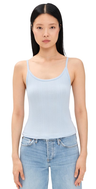 RE/DONE Varigated Jolie Tank Light Blue