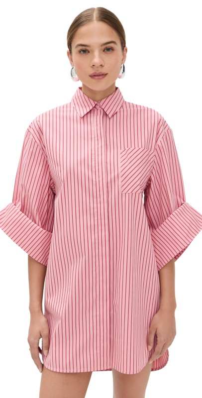 STAUD Nico Dress Montauk Stripe