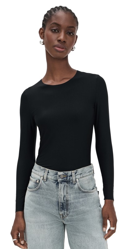 Commando Butter Long Sleeve Crew Neck Black
