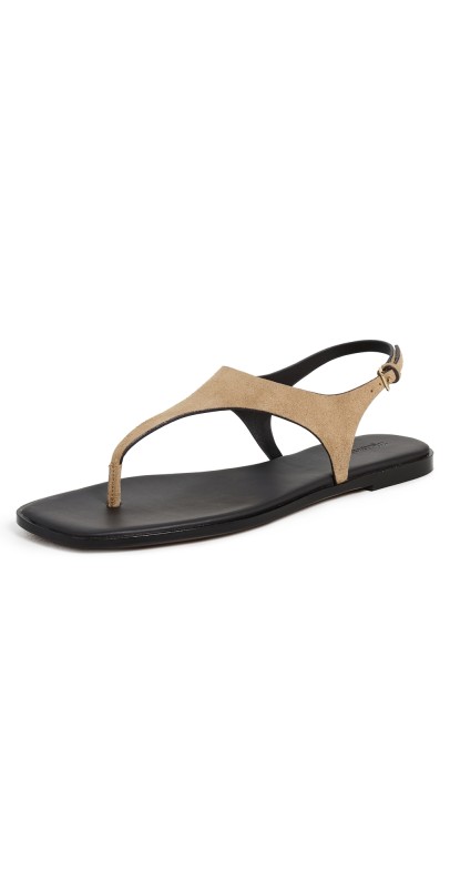 Madewell Piaule Thong Ankle Strap Sandals Tawny Khaki