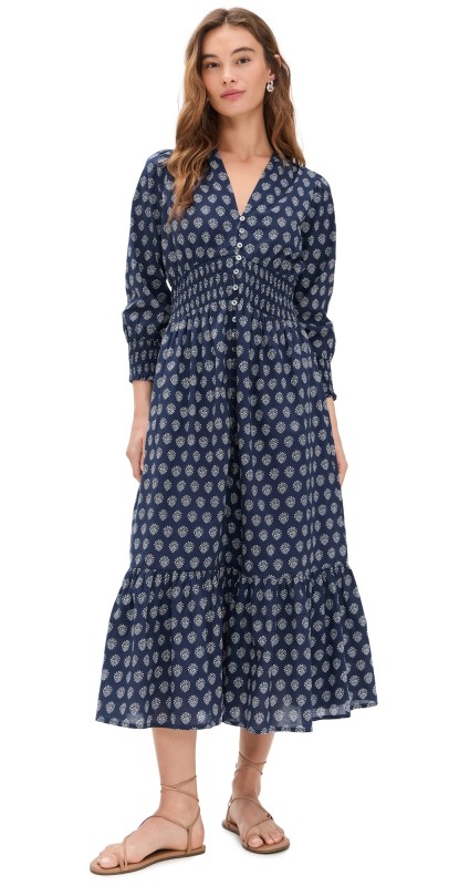 Marea Francesca Dress Navy Mini Meadow