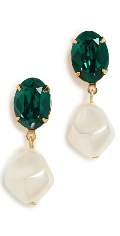 Jennifer Behr Tunis Earrings Emerald
