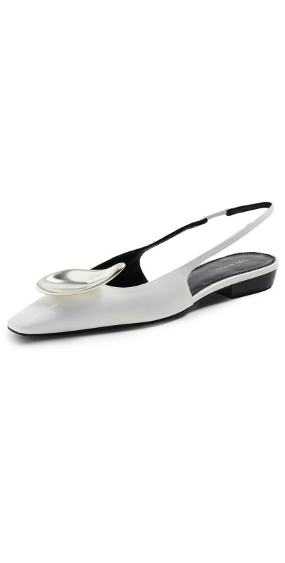 Tory Burch Patos Slingback Flats Cloud/Silver