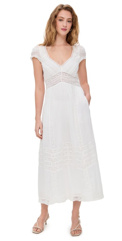 LoveShackFancy Suvi Dress White