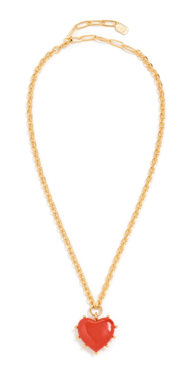 Elizabeth Cole Ruby Necklace Red